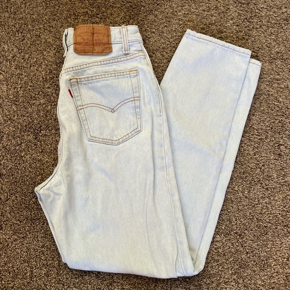 Levi's Denim - Vtg 90s Juniors Levi’s 501 button fly white jeans